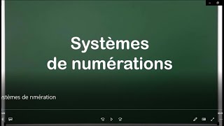 Systèmes de numération [upl. by Ayres]