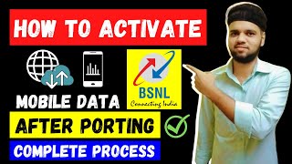 How To Activate BSNL Data After Porting  BSNL Mobile Data  Ported BSNL SIM Data Activation [upl. by Roxie915]