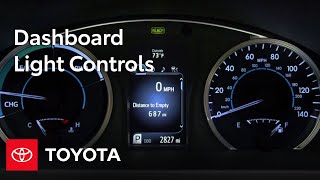 Toyota HowTo Dashboard Light Controls  Toyota [upl. by Onaicram873]