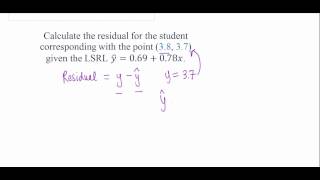 Calculating a residual [upl. by Argent]