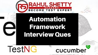 Top 25 Automation Framework Interview Questions TestNGCucumber [upl. by Suivat]