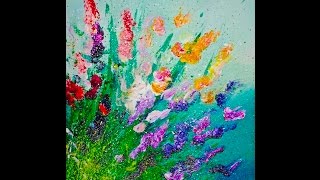 LIVE Finger Painting Flowers Splatter Abstract Acrylic for Beginners  TheArtSherpa [upl. by Zeph]