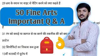 50 Fine Arts important Questions 2  BFA Entrance Exam Preparation [upl. by Card]