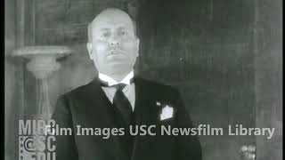 Mussolini parle en Français 1931 [upl. by Nylatsirk640]