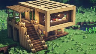 Minecraft Köy Modern Evi Yapımı [upl. by Ginnifer]