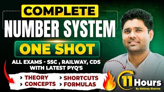 Complete Number System with all Concepts Tricks amp Formulas  One shot  By Abhinay Sharma SSC2025 [upl. by Cerys]