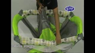 Playpen baby playyard how to fold and unfold [upl. by Hgiellek405]