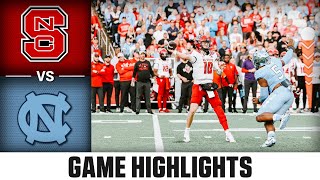 NC State vs North Carolina  ACC Football Highlights 2022 [upl. by Laddy]