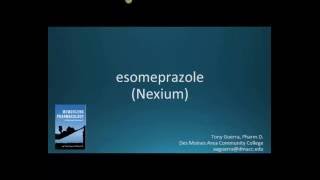 How to pronounce esomeprazole Nexium Memorizing Pharmacology Flashcard [upl. by Meehahs]