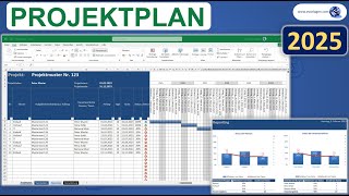 Projektplan Excel Vorlage Tutorial Anleitung [upl. by Nollat]