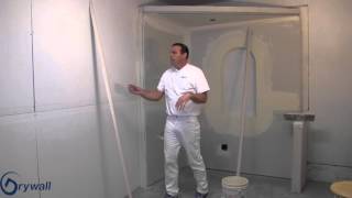 Installing cornerbead  Drywall Instruction [upl. by Malinde]