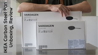 IKEA Vardagen Carbon Steel Pan Unboxing Review [upl. by Eekcaj]