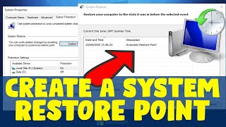 How to Create a System Restore Point in Windows 10 [upl. by Tandie270]