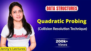 82 Hashing  Quadratic Probing  Collision Resolution Technique  Data structures and algorithms [upl. by Novanod]