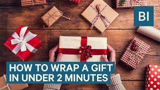 How To Wrap A Gift In Under 2 Minutes [upl. by Snyder]