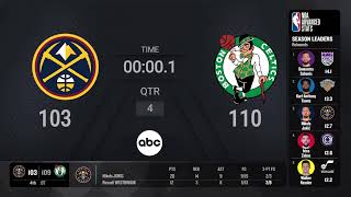 Denver Nuggets  Boston Celtics  NBA on ABC Live Scoreboard [upl. by Guilbert]