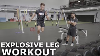 Full Explosive Leg Workout For Footballers  Increase Your Leg Power and Explosiveness [upl. by Ogilvie677]