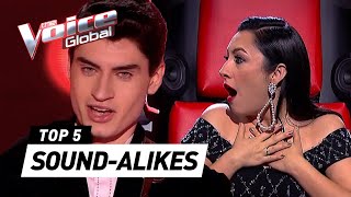 MINDBLOWING SOUNDALIKES in The Voice [upl. by Keelia]