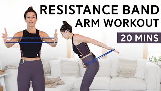 Resistance Band Arm Workout  Triceps Biceps Shoulders [upl. by Shabbir]