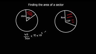 Finding the area of a sector [upl. by Anelram]