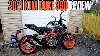 2021 KTM Duke 390 Review amp Startup [upl. by Trey468]