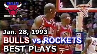 January 28 1993 Bulls vs Rockets highlights [upl. by Henigman]