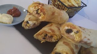 Sandwich mlawi tunisien  msemen semoule extra fine ramadan [upl. by Naga]