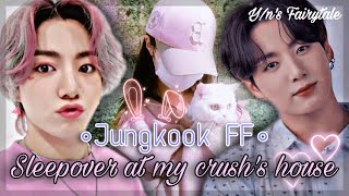 ♡𝐒𝐋𝐄𝐄𝐏𝐎𝐕𝐄𝐑 𝐀𝐓 𝐌𝐘 𝐂𝐑𝐔𝐒𝐇𝐒 𝐇𝐎𝐔𝐒𝐄  Jungkook FF  Oneshot [upl. by Fineberg]