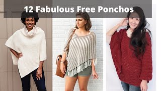 12 Stunning Crochet Poncho patterns [upl. by Eelrac]