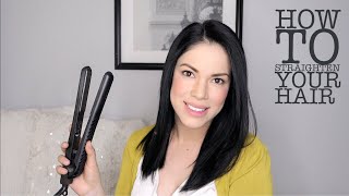 HOW TO STRAIGHTEN YOUR HAIR beginner friendly [upl. by Sokcin193]