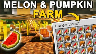 EASY Automatic Melon  Pumpkin Farm in Minecraft 121 Tutorial [upl. by Ahsilrak]