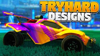 BEST TRYHARD CAR DESIGNS On Rocket League [upl. by Urion]