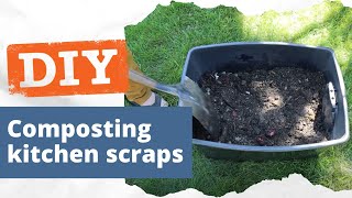 DIY Ecology A cheap and easy way to compost kitchen scraps [upl. by Hnahym63]