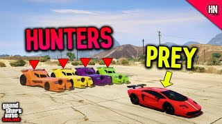 TORERO XO vs 4 VIGILANTES  GTA 5 ManHunt [upl. by Leland]