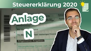 Steuererklärung 2020  Anlage N ausfüllen [upl. by Dennis542]