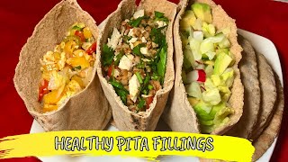 4 Pitta Bread Fillings Ideas HEALTHY PITA POCKET SANDWICHES [upl. by Acinot571]