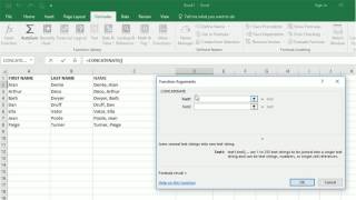 Combine Data in Excel Using Concatenate [upl. by Dnalra]