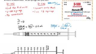 U500 Insulin Dosage Calculation Example [upl. by Ahsain]