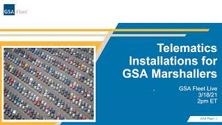 GSA Fleet Training Telematics Installations for GSA Marshallers [upl. by Luwana]