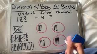 Division Using Base 10 Blocks [upl. by Stromberg675]