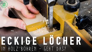 So bohrst du ECKIGE LÖCHER in Holz  Jonas Winkler [upl. by Sinne299]