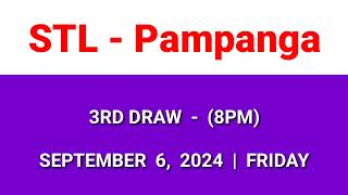 STL PAMPANGA 3rd draw result today 8PM draw evening result Philippines September 6 2024 Friday [upl. by Bindman]