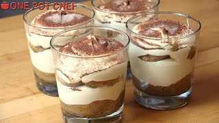 Easy Tiramisu Cups  One Pot Chef [upl. by Alael]