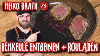 Rehkeule entbeinen und Roulade wickeln 🔴🔪 Fleischwerkstatt Heiko Brath [upl. by Vasta567]