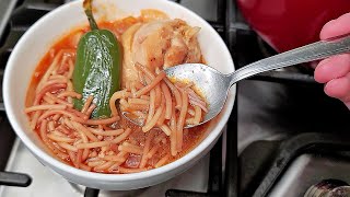 SOPA DE FIDEO  Fideo Con Pollo Recipe  Mexican Style Vermicelli Noodle Soup [upl. by Oirelav511]