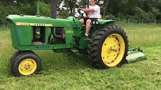 John Deere 3010 Mowing Cow Pasture [upl. by Klatt]