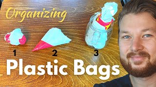 3 Ways to Fold and Store Plastic Bags [upl. by Eilraep]