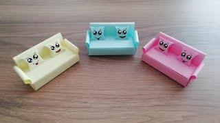 Kağıttan çift kişilik koltuk yapımı Paper double sofa set Kağıttan neler yapılırOrigami [upl. by Oilisab]