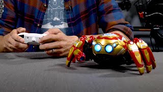 Interactive battling SpiderBot unboxing Avengers Campus toy [upl. by Noicnecsa]