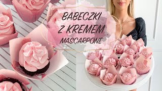 BABECZKI CZEKOLADOWE Z KREMEM MASCARPONE I OWOCAMI 😍✨🙌🏼  ladycolour słodki vlog [upl. by Aitak]